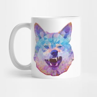 rainbow wolf Mug